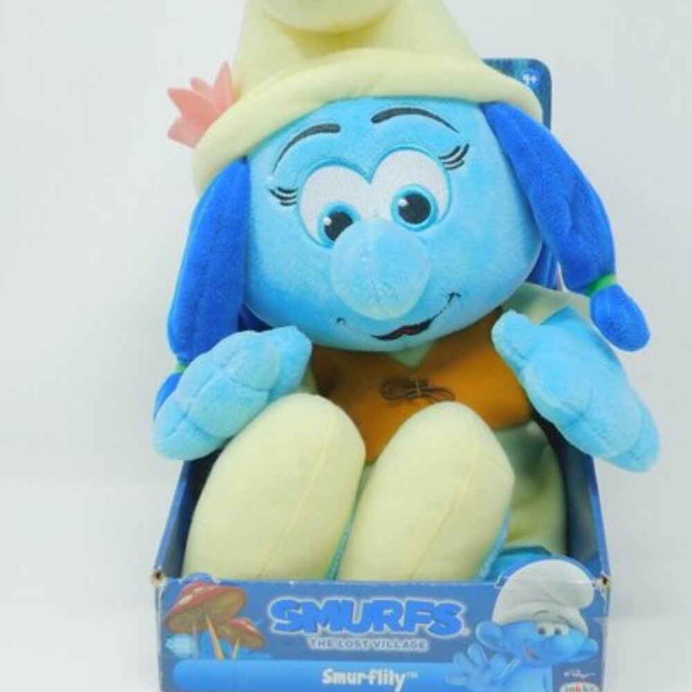 Smurfs The Lost Village Movie Jumbo Smurf Lily Plush Stuffed Kids Toy 21”
